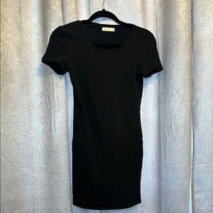 Active Basic Black Short Sleeve T‎ Shirt Dress size Small